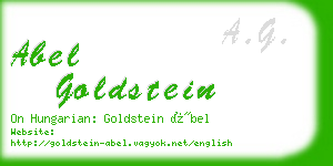 abel goldstein business card